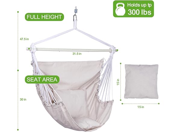 Backyard Expressions Hammock Chair Hanging Rope
