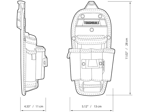 ToughBuilt TB-CT-36-L6 Technician 6-Pocket Pouch Larg