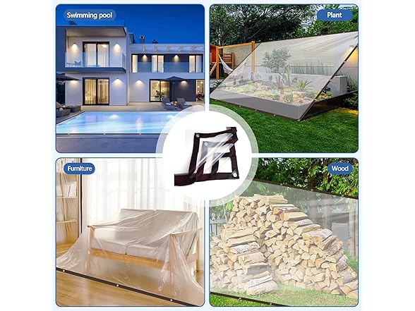 4x6ft Clear Tarps Heavy Duty