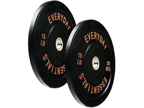 BalanceFrom Weight Plate with Steel Hub, 15LB Pair