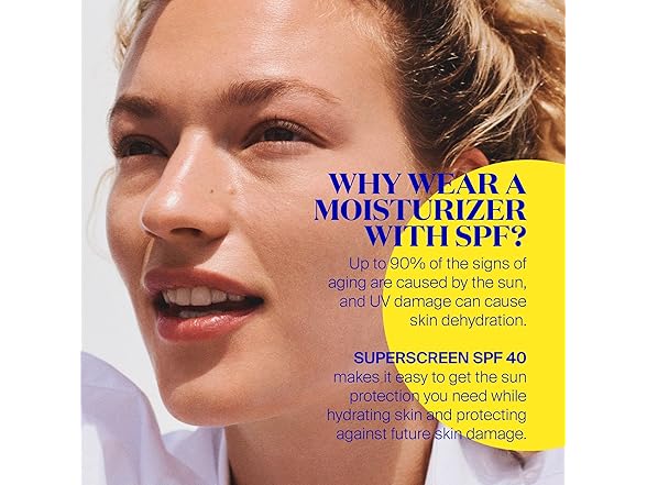 Supergoop! Superscreen SPF 40 Hydrating Daily Moisturizer Sunscreen, 1.7 Fl Oz