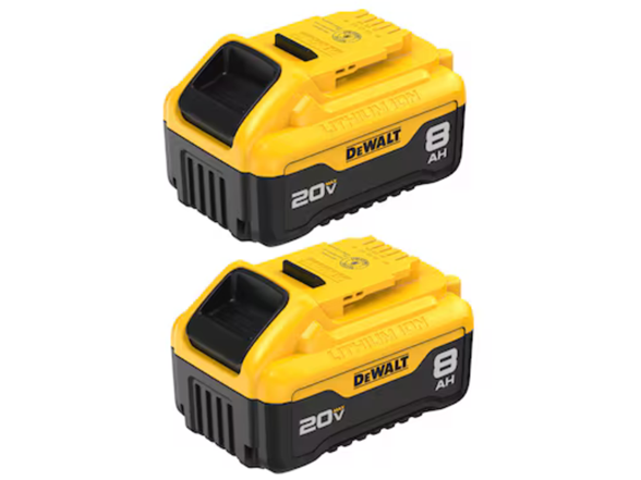 DEWALT DCB208-2 20V MAX* Batteries 8.0-Ah, 2pk