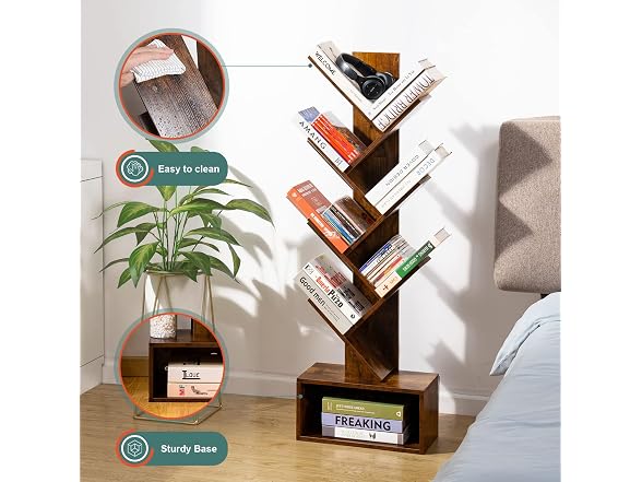 Tree Bookshelf - 6 Shelf Retro Floor