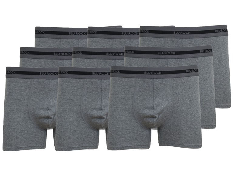 BLU ROCK WC-----J/MBB-565 / CH-CH-CH / S Small Mens Cotton Flex Stretch Boxer Briefs Charcoal x9