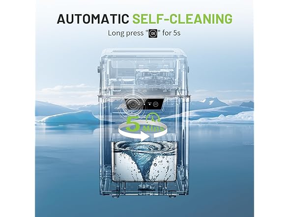 Nugget Countertop Ice Maker with Soft Chewable Ice 40Lbs