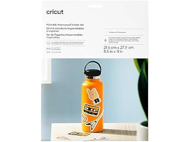 $6.29 Cricut Printable Waterproof Sticker Set, 6 Sheets dealfomo