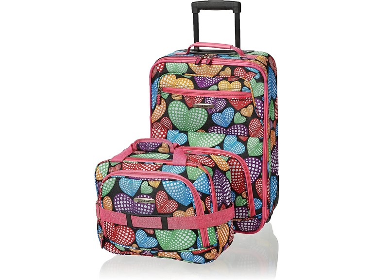 Rockland Fashion Softside Upright Luggage Set, Expandable,New Heart, 2-Piece (14/19)