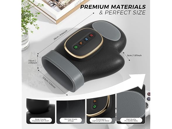 WUX Hand Massager with Heat 3 Modes Arthritis
