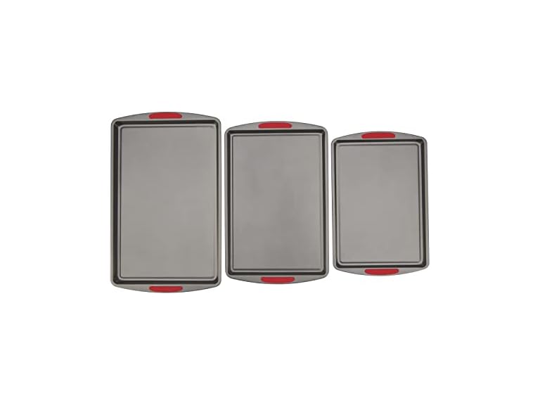 GoodCook MegaGrip Set of 3 Nonstick Steel Multipurpose Cookie Sheets
