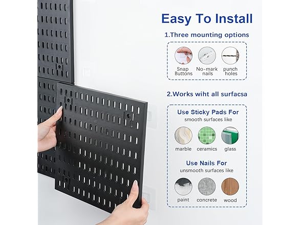 Pegboard Wall Organizer Kit