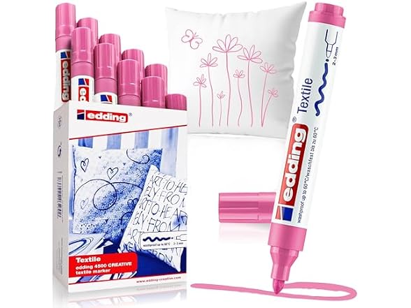 edding 4500 textile Marker - Pink - box of 10