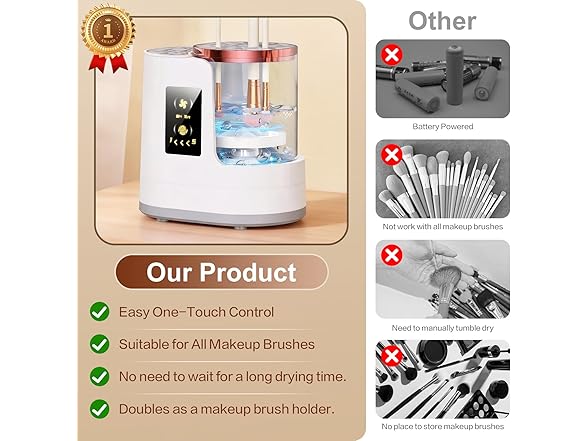Jnconser Electric Makeup Brush Cleaner
