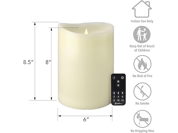 Softflame Flameless Candle, Ivory