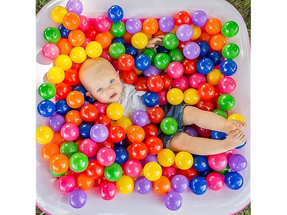 Soft Plastic Kids Play Balls 100-Pack