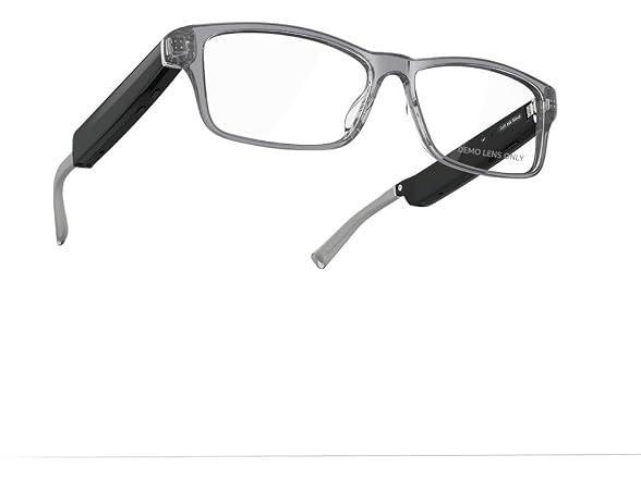 (NEW) Amazon Echo Frames Smart glasses with Alexa, Modern Rectangle frames in Charcoal Gray