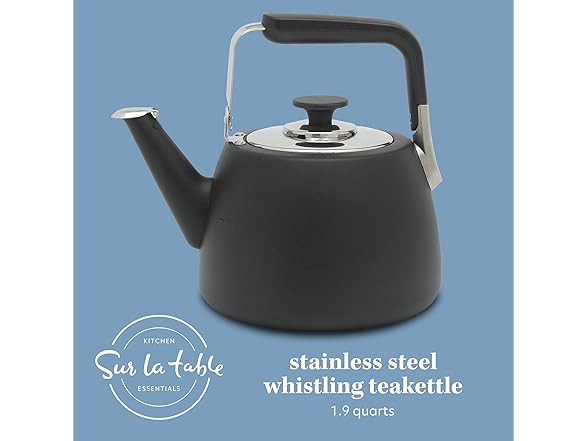 Sur La Table 2qt Steel Kettle Black
