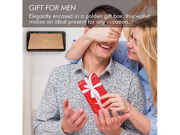 Pefiam Leather Long Wallet for Men