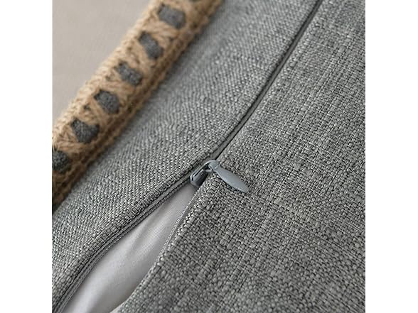 Set of 2 Burlap Linen Pillow Covers