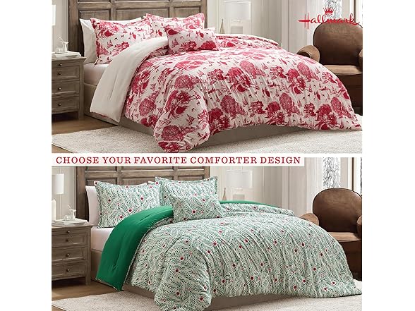 Hallmark Red Toile King Comforter Set