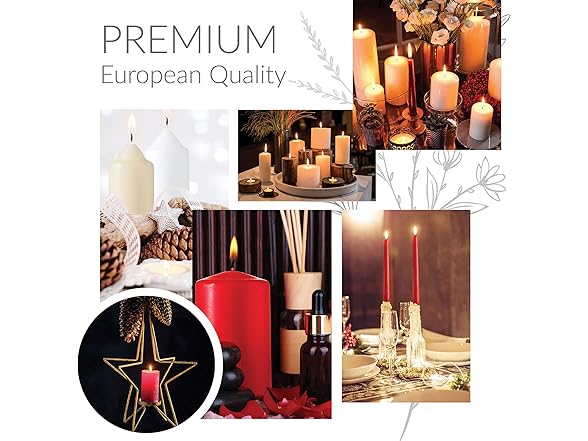 SPAAS Rustic White Pillar Candles