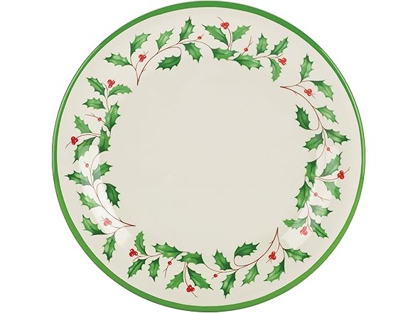 Leno Holiday 4-Piece Melamine Dinner Plate Set