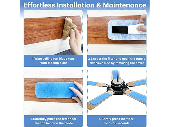 DIAMONDFORGE Ceiling Fan Filters for Blades
