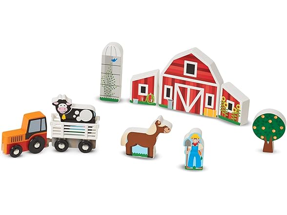 Melissa & Doug Wooden Farm Play Set