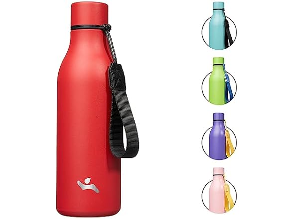 Konokyo 18oz Insulated Water Bottle with Strap