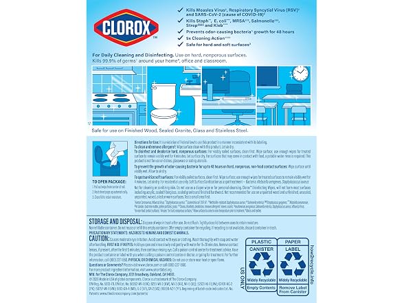 Clorox Disinfecting Wipes Crisp Lemon 75ct