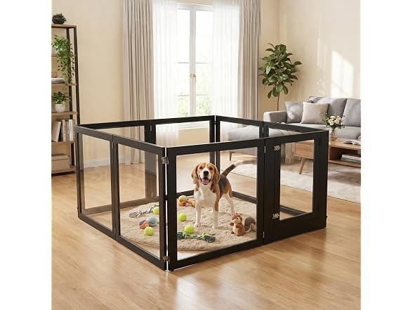 RYpetmia Heavy Duty Clear Acrylic Dog Playpen for - Gallery 9