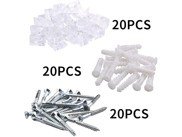 Aylifu Mirror Hanging Kit, 20 Pieces Clear