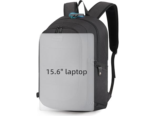 Tzowla Black 15.6" Laptop Backpack