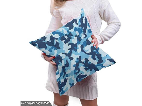 Ambesonne Camouflage Fabric by The Yard, Coconut Blue