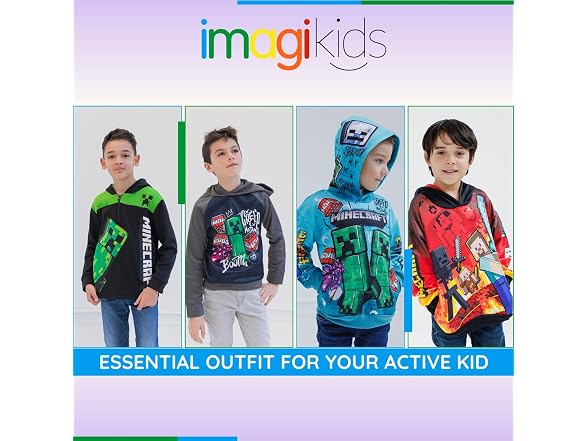 Minecraft Boys (7-8) Half Zip Hoodie