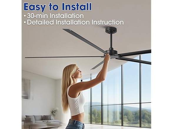Parrot Uncle 84 Inch Large Ceiling Fans without Light