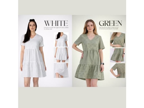 3Pk Asst Womens V-Neck Summer Dress