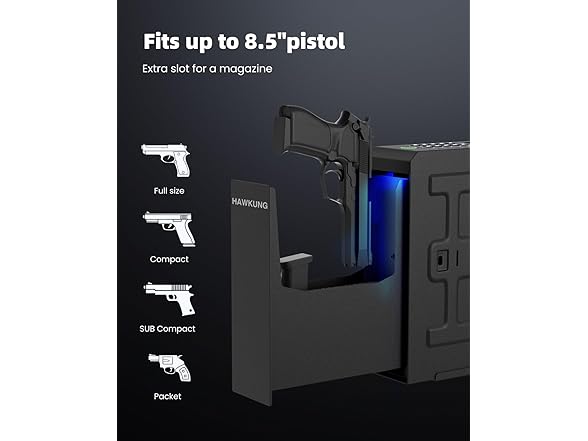 HAWKUNG Slider Bedside Pistol Safe