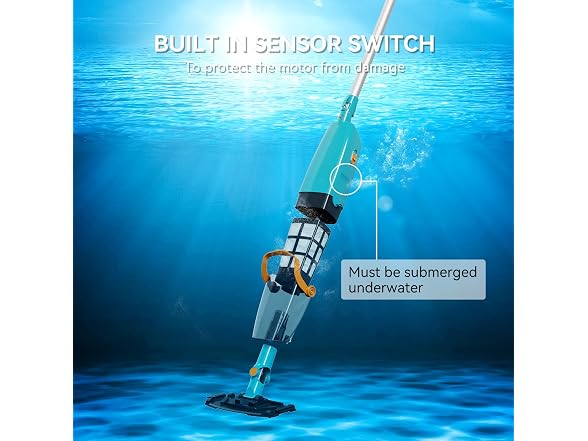 Handheld Pool Vacuum Cordless w/ Pole