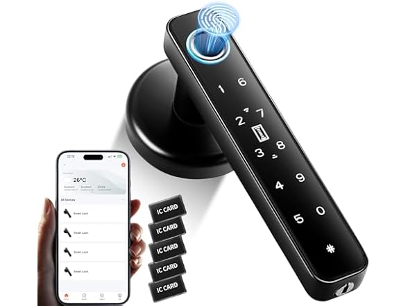 Hutehoute 5-in-1 Fingerprint Door Knob