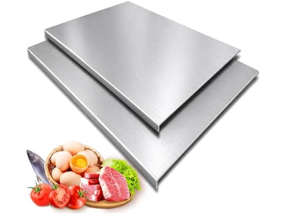 UFJEG 2pc Stainless Steel Cutting Boards