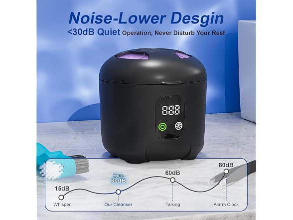 Newelkin Ultrasonic Retainer Cleaner Black