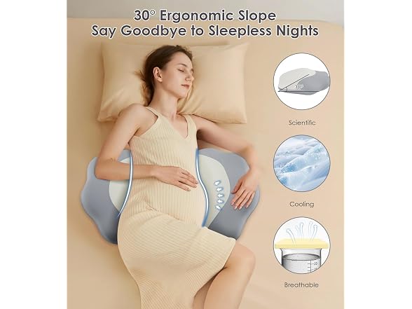 DONAMA Memory Foam Pregnancy Pillow