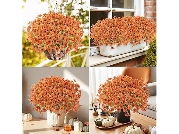 16 Bundles Artificial Fall Flower
