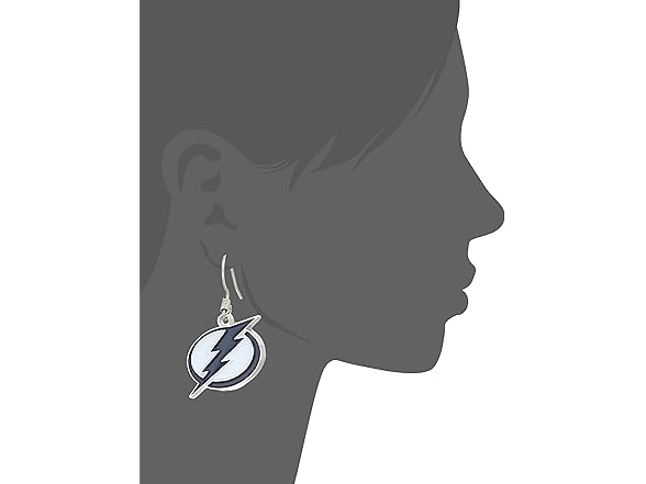 TB Lightning Chrome Dangle Earrings