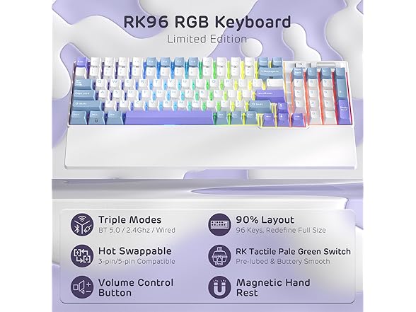 RK 96 Wireless Hot-Swappable Mechanical Keyboard