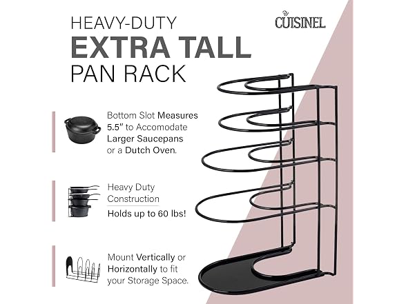 Cuisinel 5-Tier Pots & Pans Organizer XL
