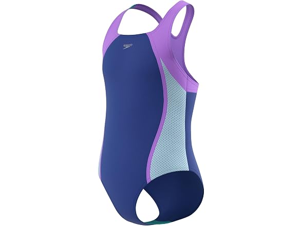 Speedo One-Piece Swimsuit, Mesh Blue (16)