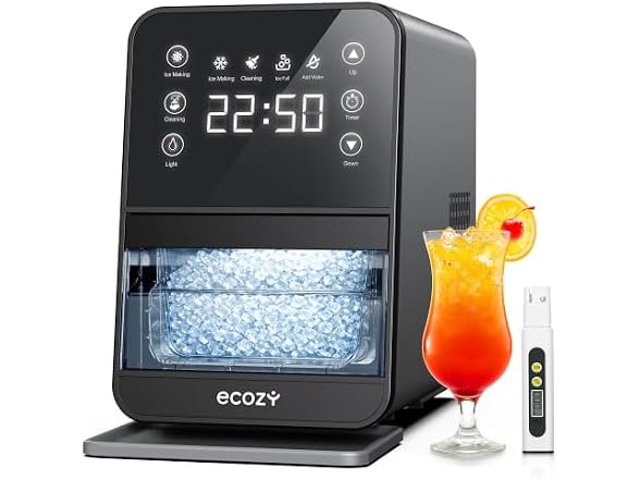 ecozy Nugget Ice Maker, Pebble Ice 40lb