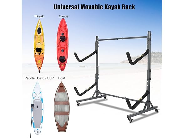 Bonnlo Freestanding Storage Rack Two-Kayak
