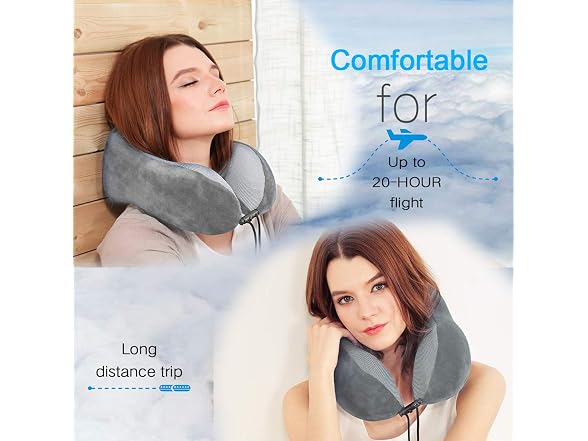 TALLGO Memory Foam Travel Pillow